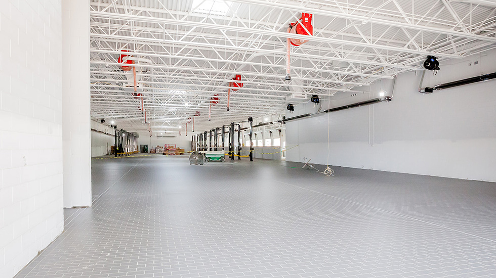 flooring at Honda auto dealership
