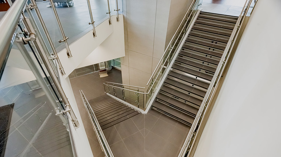 showroom flooring at Subaru auto dealership