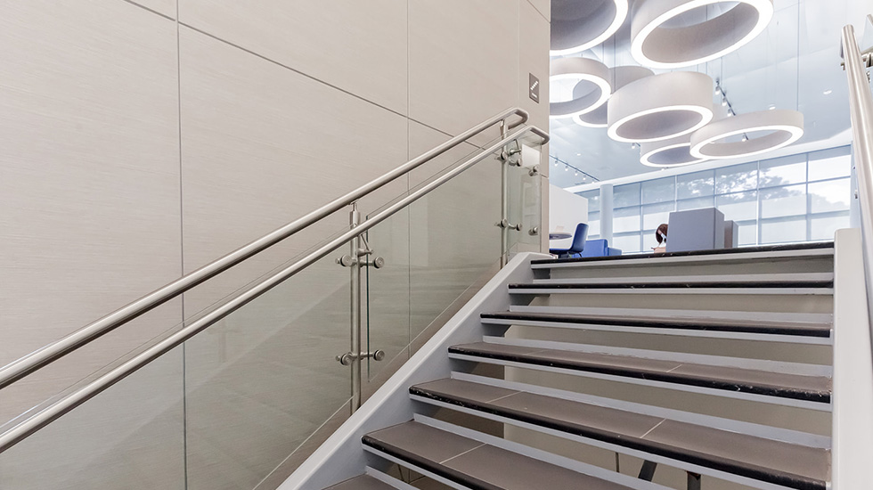 showroom flooring at Subaru auto dealership