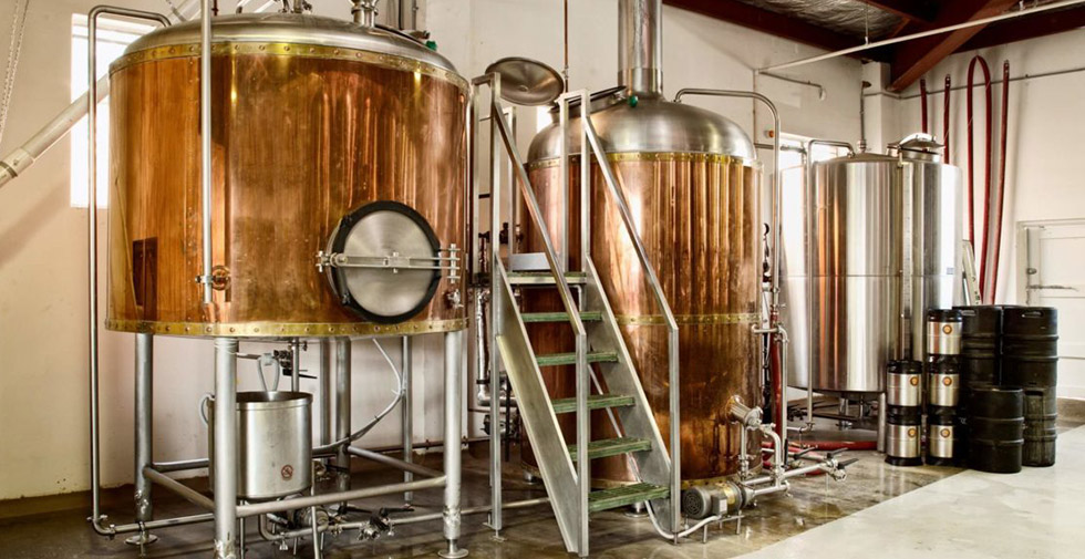 industrial epoxy flooring at a brewery