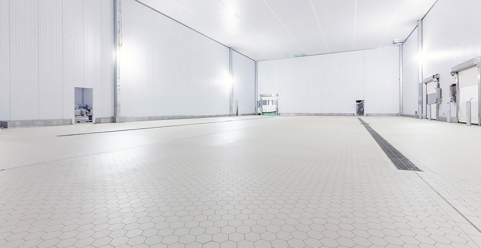 industrial flooring in dairy plant