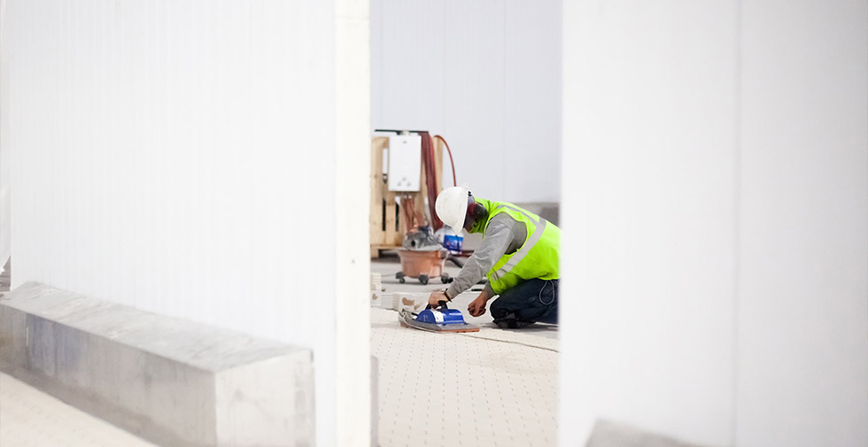 industrial flooring in dairy plant