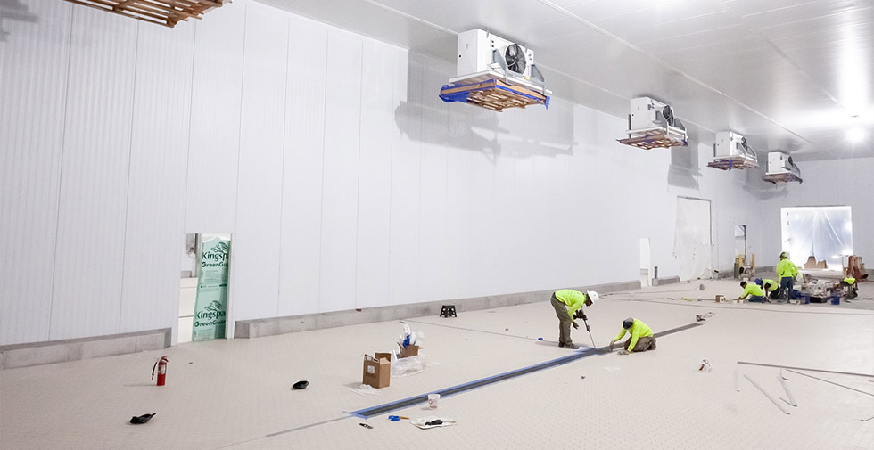 industrial flooring in dairy plant