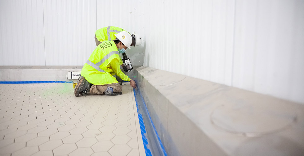 industrial flooring in dairy plant