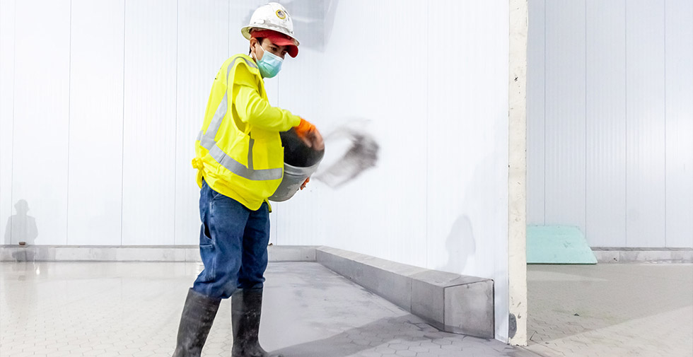 industrial flooring in dairy plant