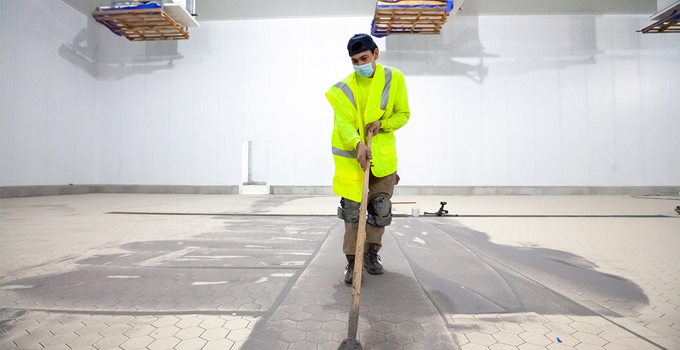 industrial flooring in dairy plant