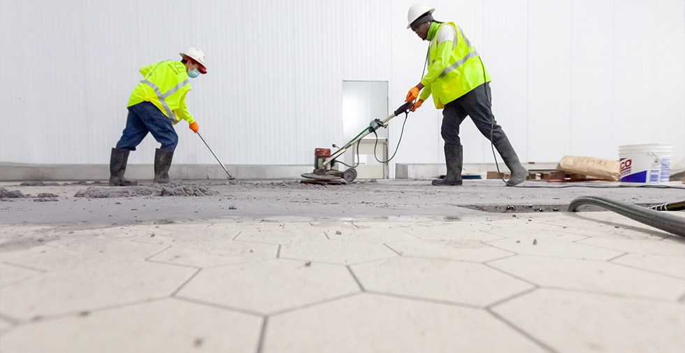 industrial flooring in dairy plant