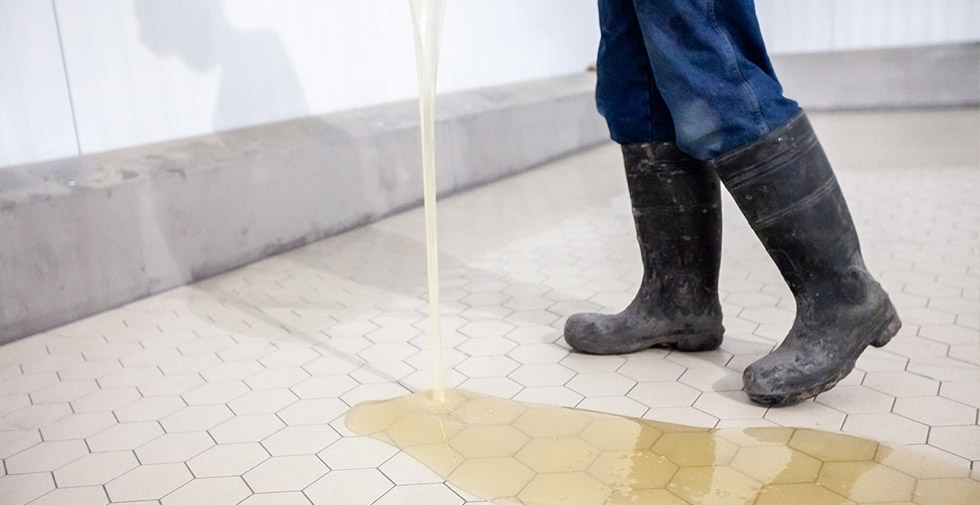 industrial flooring in dairy plant