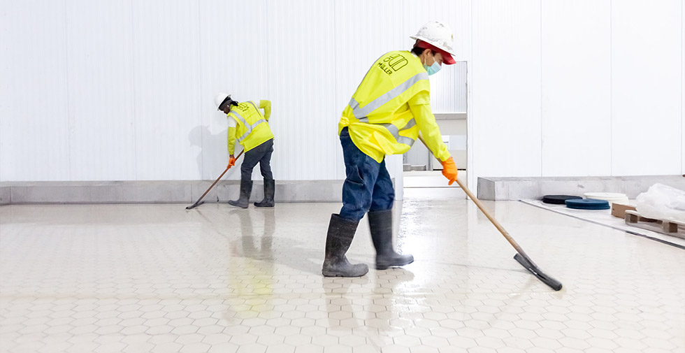industrial flooring in dairy plant