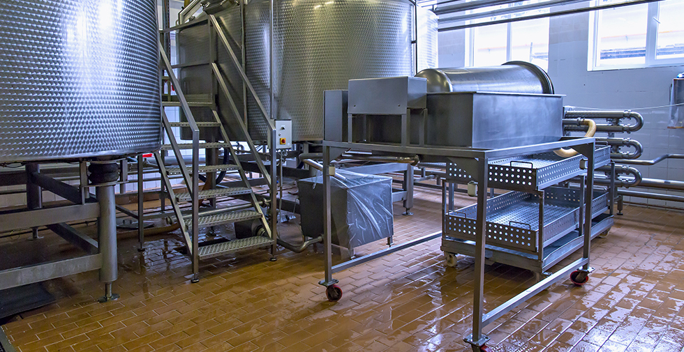 industrial flooring in dairy plant