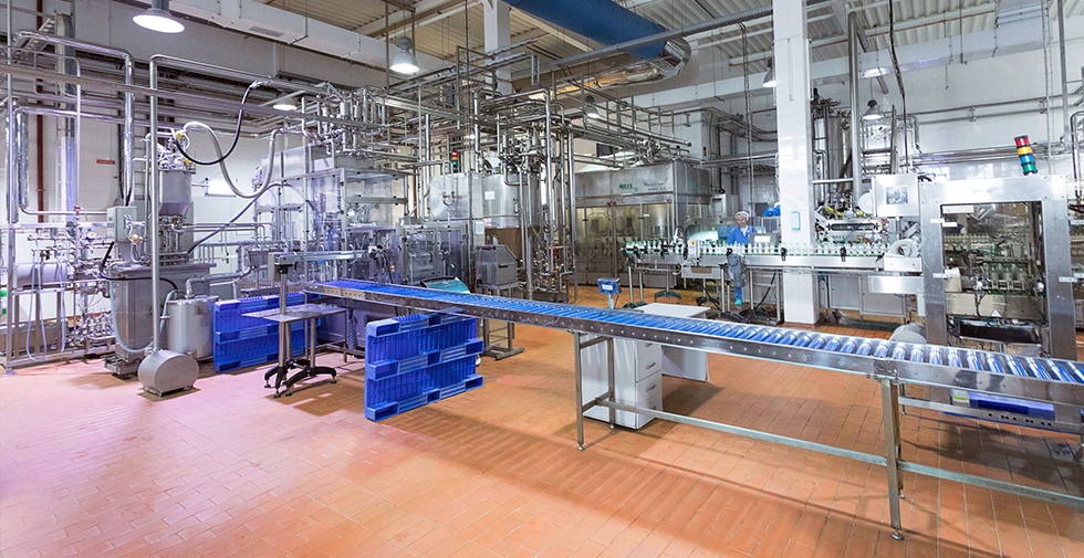 industrial flooring in dairy plant