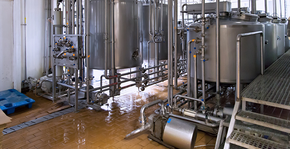 industrial flooring in dairy plant