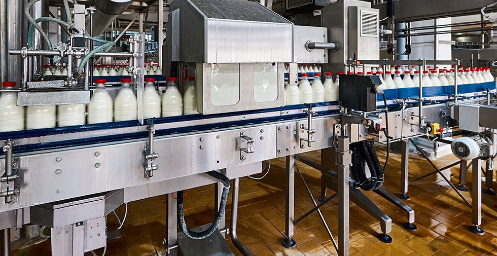 industrial flooring in dairy plant