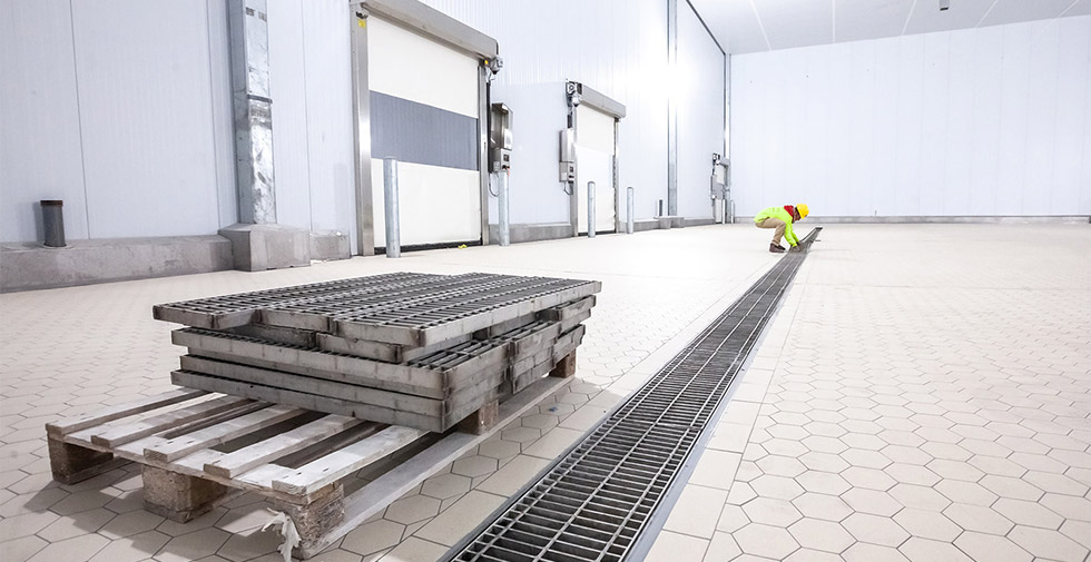 industrial flooring in dairy plant