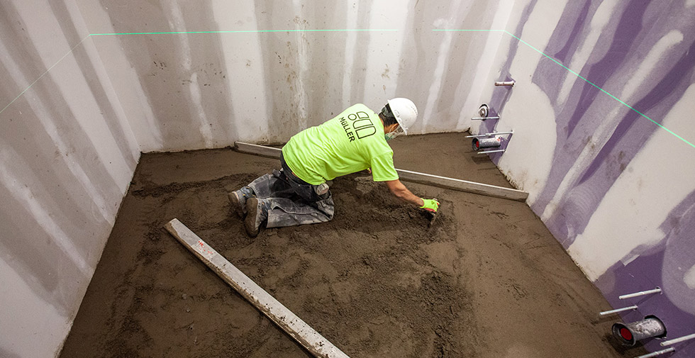 industrial flooring in dairy plant