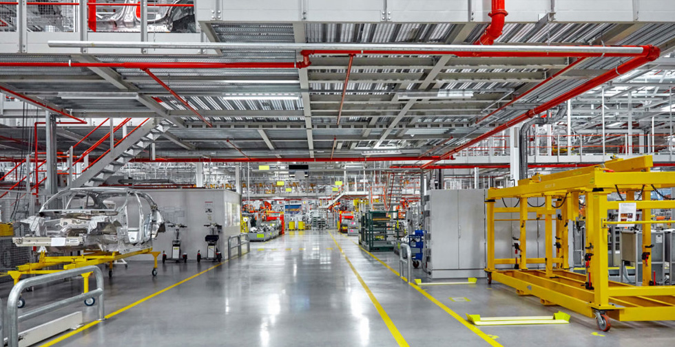 commercial epoxy flooring in warehouse