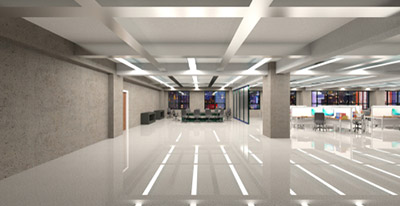 commercial epoxy flooring in production plant