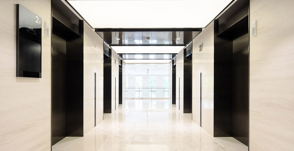 commerical tile flooring in lobby