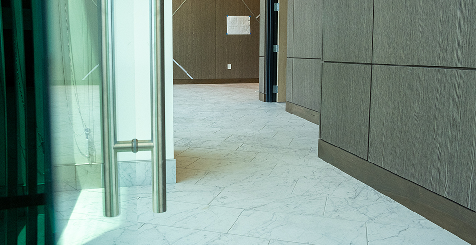 commercial flooring in office space