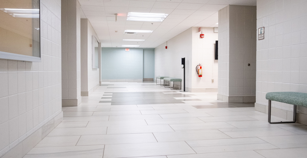 commercial tile flooring in university
