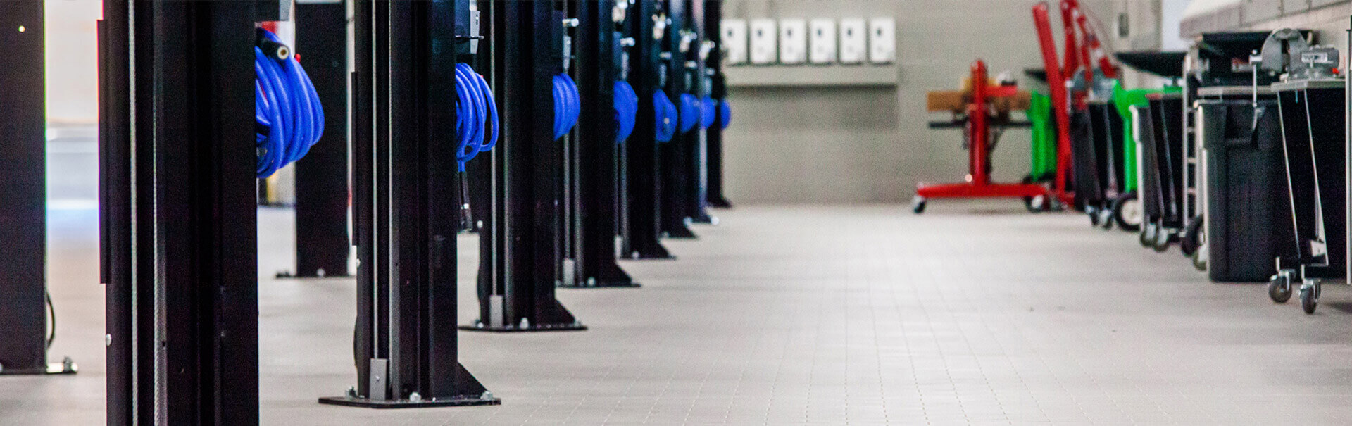 auto dealership flooring service area