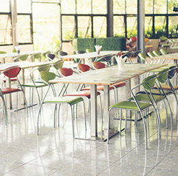 commercial flooring in university building