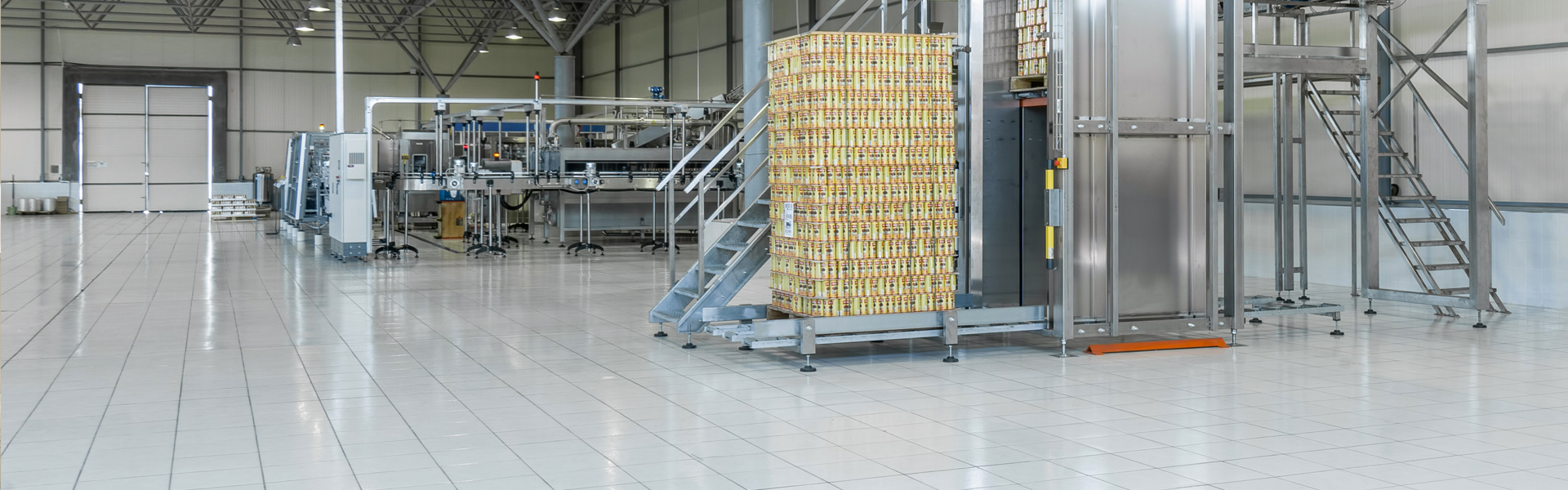 industrial tile flooring in factory