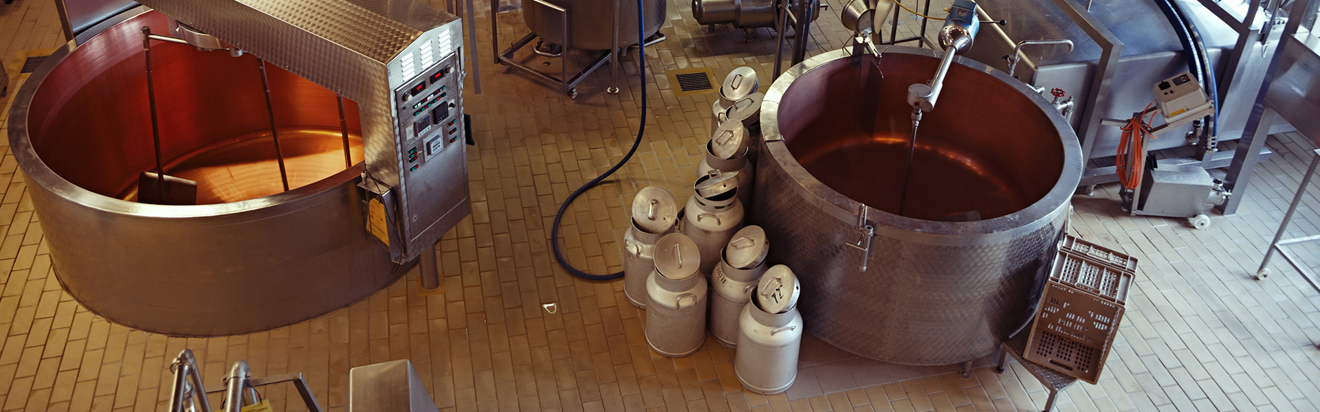 industrial tile flooring in dairy plant