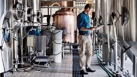 brewery flooring with slope drainage