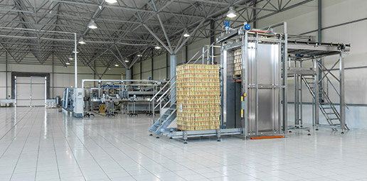 industrial tile flooring at manufacturing plant